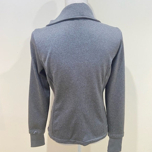 Head charcoal gray zip up big collar athletic jacket zippered pockets size small - Picture 9 of 11